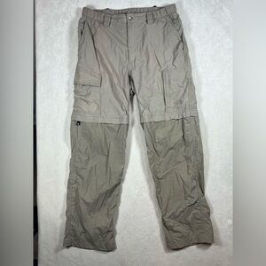 The North Face Men's Medium Light Brown Breakaway Zipper Cargo Pants Shorts
